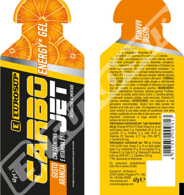 Eurosup Carbo Jet Energy Gel Gusto Arancia 40g