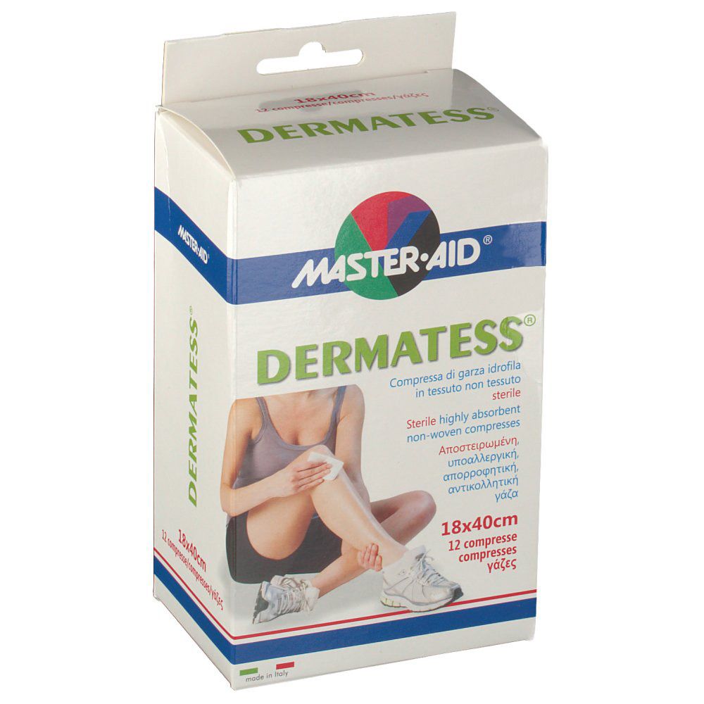 DERMATESS GARZA TESSUTO NON TESSUTO 18X40CM 12 PEZZI - DISPOSITIVO MEDICO CE