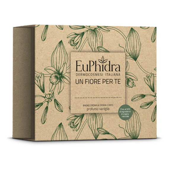 EUPHIDRA COFANETTO UN FIORE PER TE FIORI DI VANIGLIA: BAGNO CREMA FIORI DI VANIGLIA 75ML + CREMA CORPO FIORI DI VANIGLIA 75ML