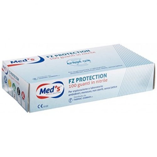 GUANTI NITRILE SENZA POLVERE TAGLIA M FZ PROTECTION 100 PEZZI