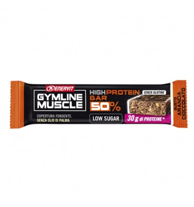 GYMLINE HIGH PROTEIN BAR BARRETTA ARANCIA E CIOCCOLATO 50% 1 PEZZO 60 GRAMMI