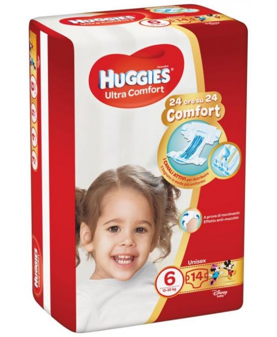 HUGGIES ULTRA COMFORT 14 PEZZI TAGLIA 6