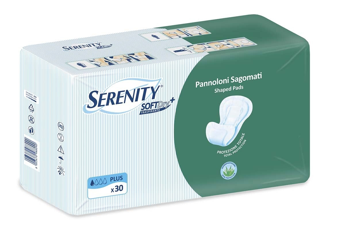 SERENITY PANNOLONI SAGOMATI PLUS SOFTDRY+ PLUS 30 PEZZI