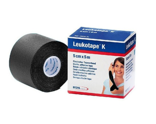 LEUKOTAPE K BENDA ANELASTICA IN ROCCHETTO MEDIA PER TAPING KINESIOLOGICO NERO 5CMX5 METRI - DISPOSITIVO MEDICO CE