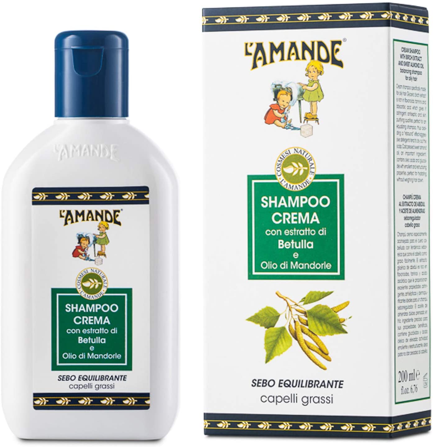 L'AMANDE SHAMPOO CREMA BETULLA CAPELLI GRASSI 200ML