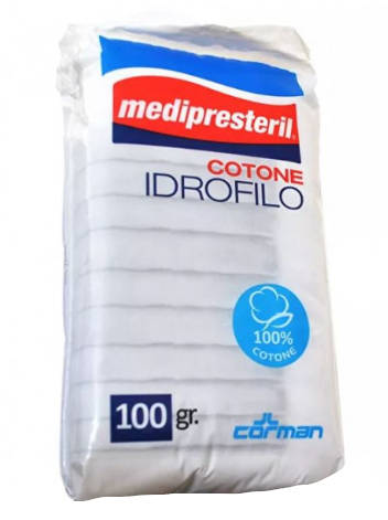 MEDIPRESTERIL COTONE IDROFILO 100 GRAMMI - DISPOSITIVO MEDICO CE