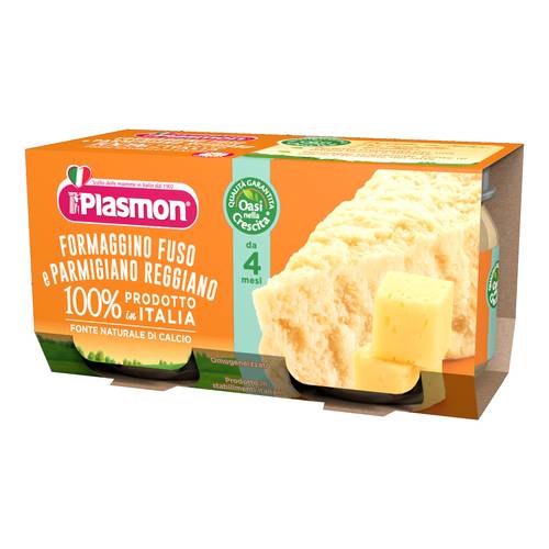 PLASMON OMOGENEIZZATO FORMAGGINO FUSO E PARMIGIANO REGGIANO 2X80 GRAMMI