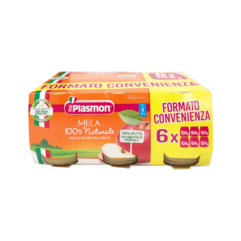 PLASMON OMOGENEIZZATO MELA 6X104 GRAMMI