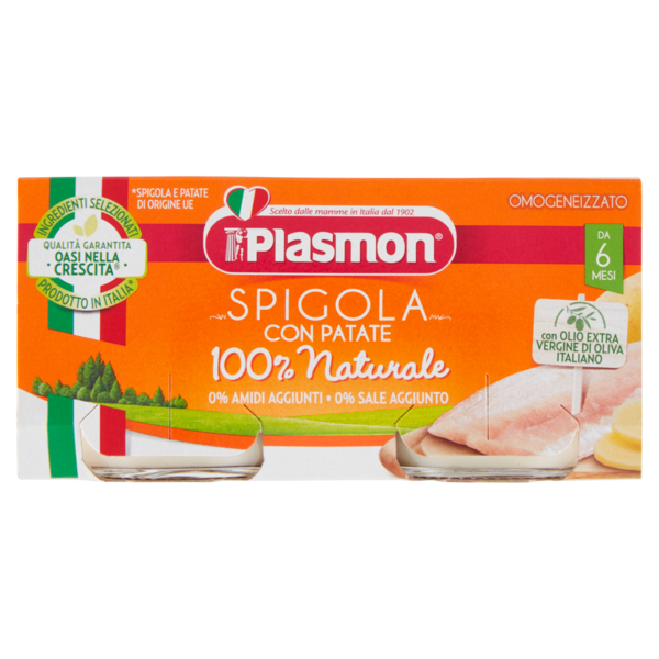 PLASMON OMOGENEIZZATO SPIGOLA E PATATE 2X80 GRAMMI