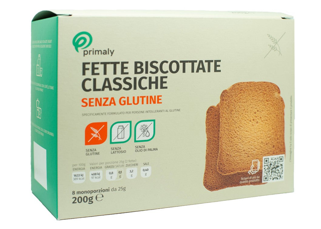 PRIMALY FETTE BISCOTTATE 8 MONOPORZIONI DA 25 GRAMMI