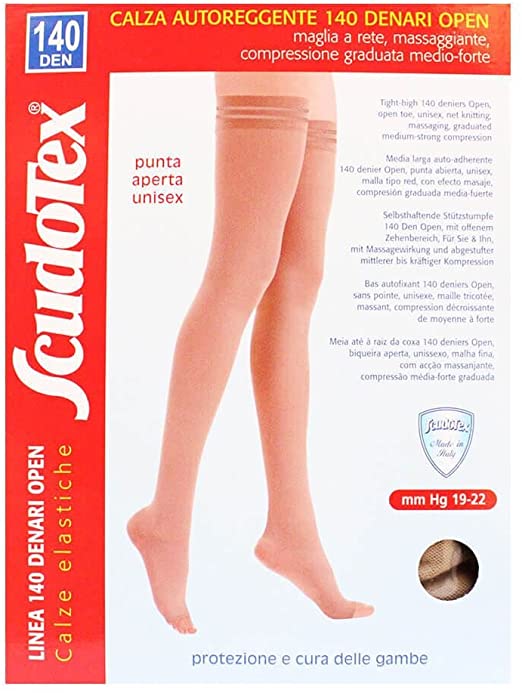 SCUDOTEX AUTOREGGENTE 140 DENARI PUNTA APERTA NATURALE TAGLIA 3