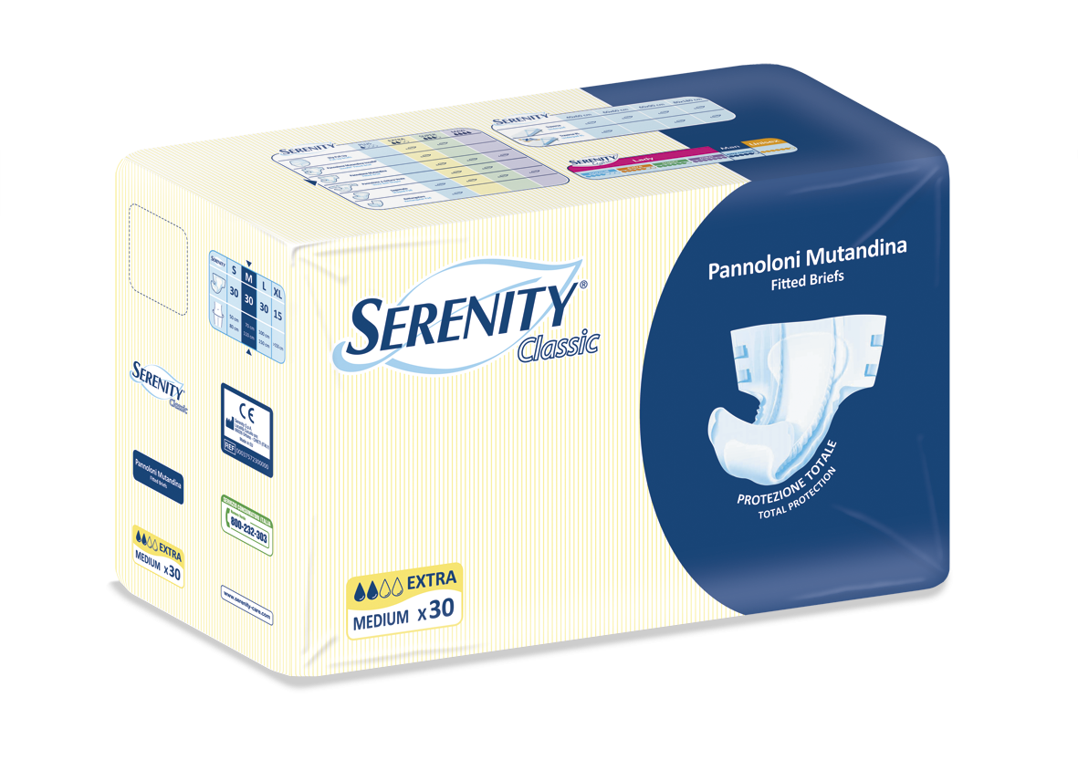 SERENITY PANNOLONE MUTANDINA CLASSIC EXTRA 30 PEZZI TAGLIA M