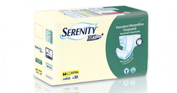 SERENITY SOFTDRY PANNOLONE MUTANDINA TRASPIRANTE EXTRA 30 PEZZI TAGLIA L