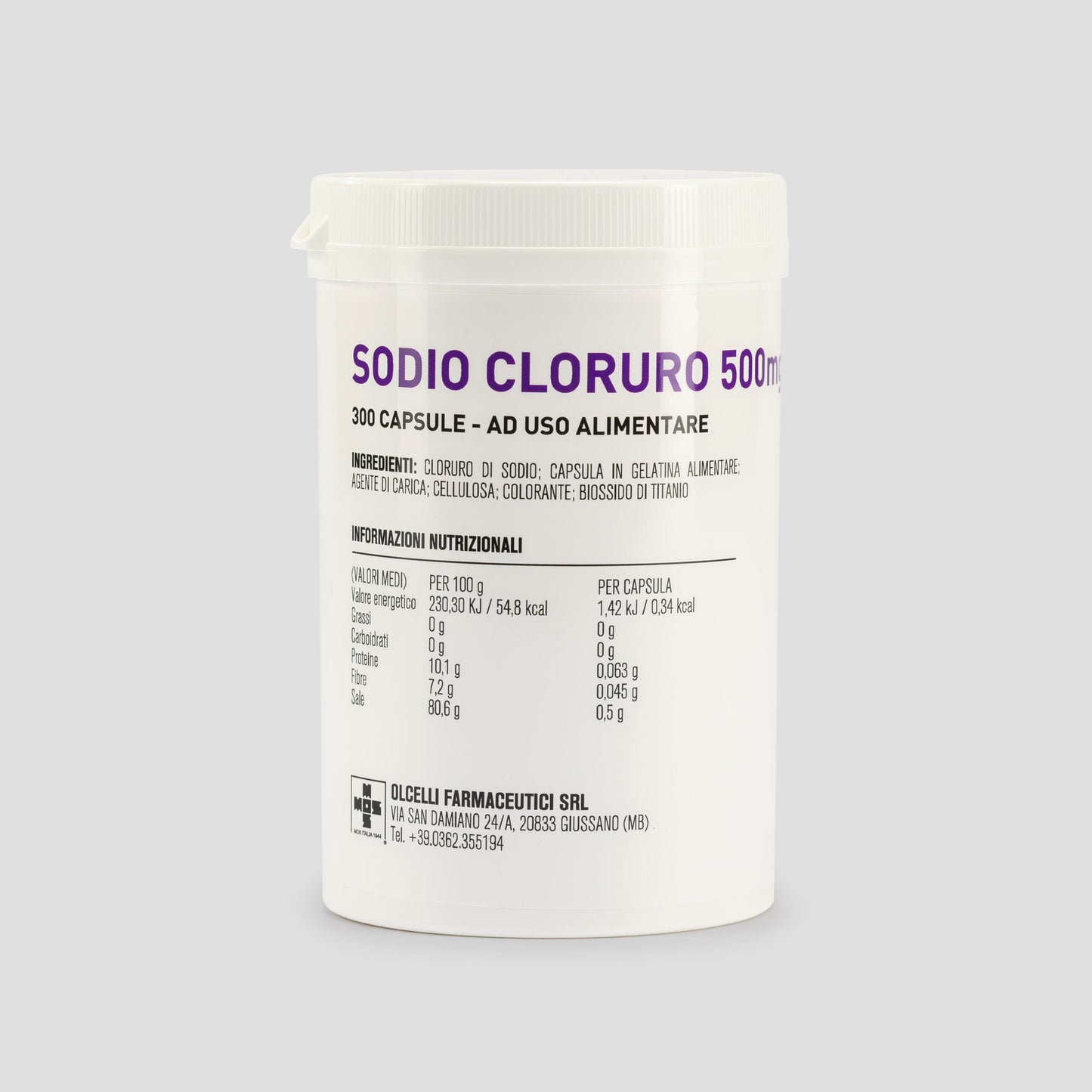SODIO CLORURO 300 CAPSULE 500MG