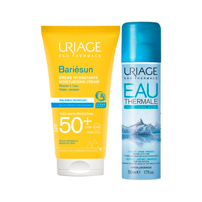 URIAGE EAU THERMALE BARIESUN CREMA SOLARE SPF50+ 50ML + ACQUA TERMALE SPRAY 50ML