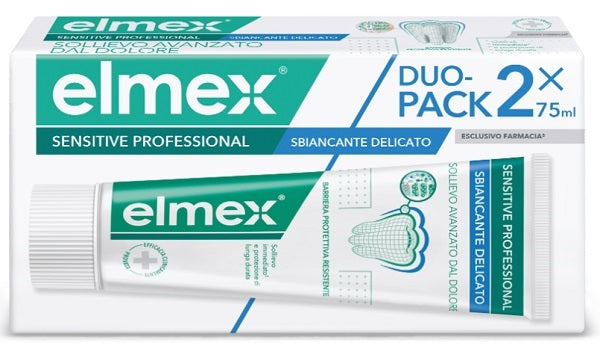 Elmex Sensitive Professional Whitening Dentifricio Duo Pack 2 Tubi Da 75ml