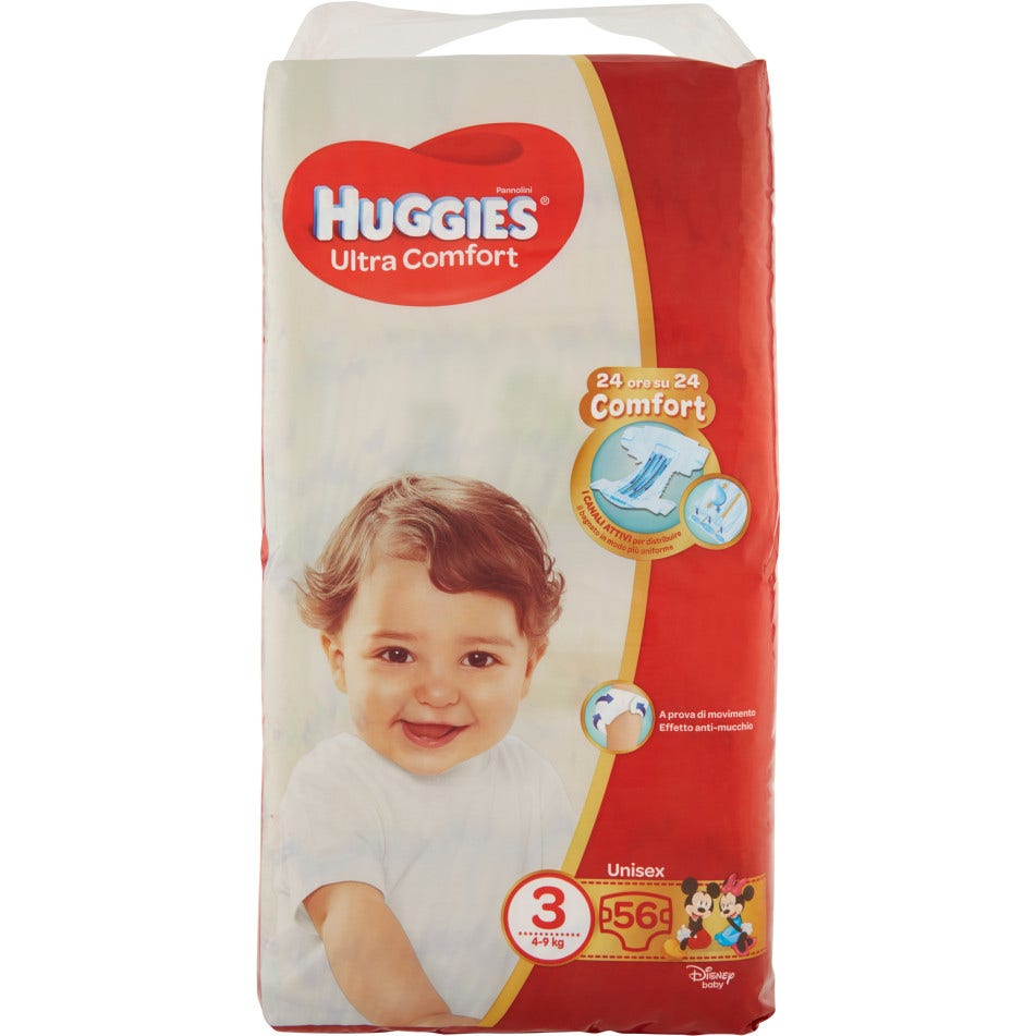 HUGGIES ULTRA COMFORT GR 3 56P