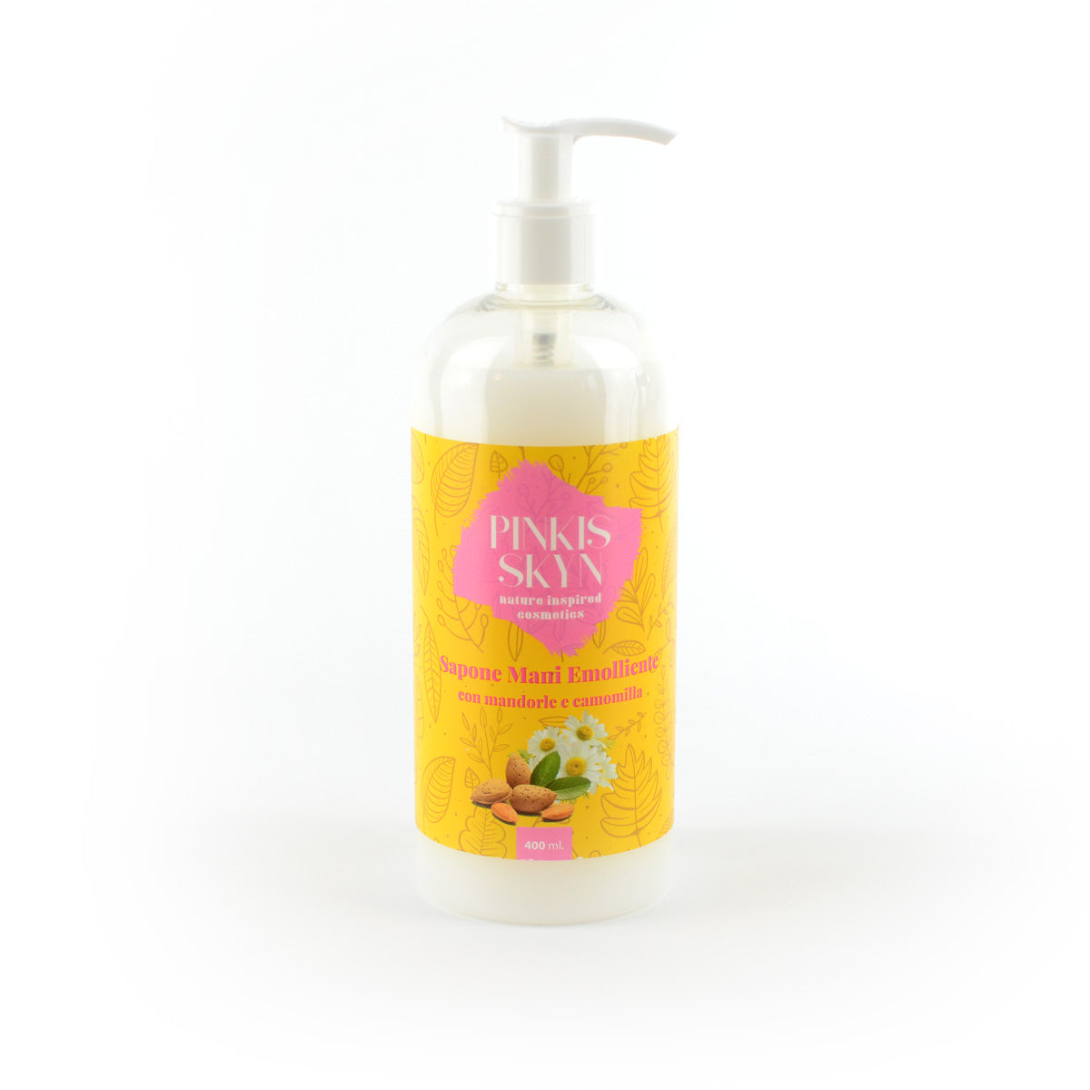 PINKIS SKYN SAPONE MANI EMOLLIENTE CON MANDORLE E CAMOMILLA 400ML