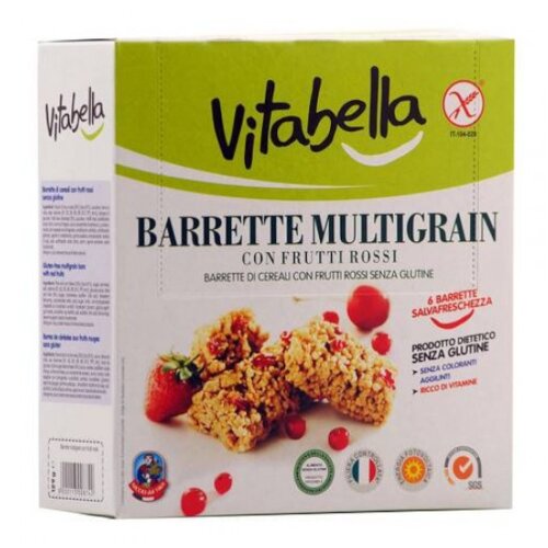 VITABELLA Barrette Multigrain Mirtilli Rossi 129g