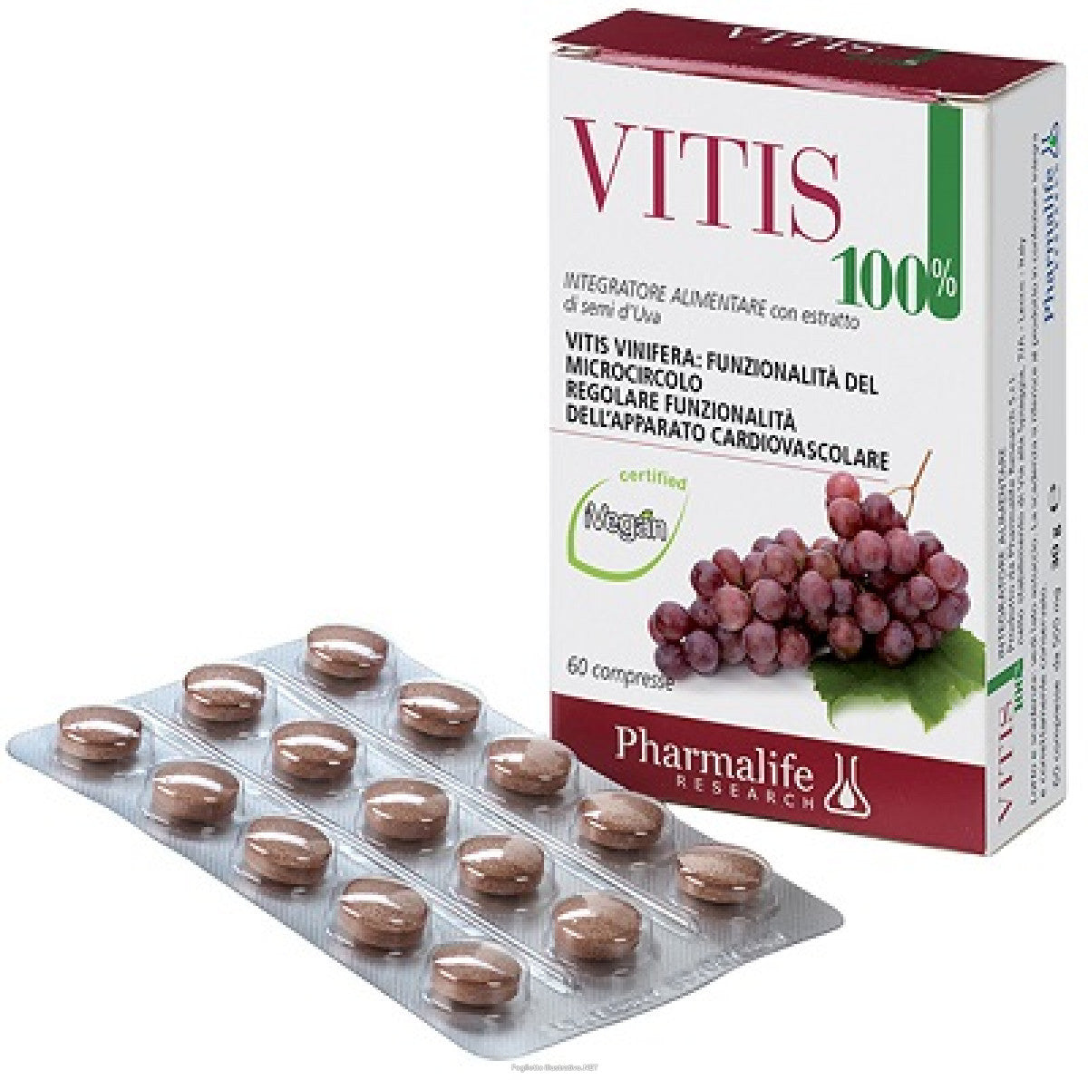 VITIS 100% 60 COMPRESSE PHARMALIFE