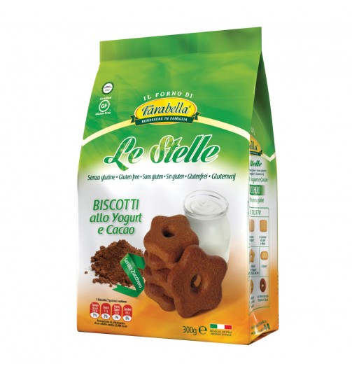 FARABELLA Biscotti Le Stelle Yogurt Cacao S/Z 300g