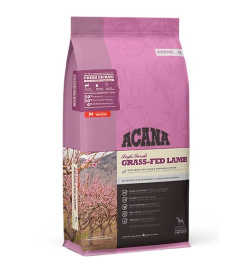 Acana Cane Grass-Fed Lamb Recipe Crocchette Sacco 17Kg