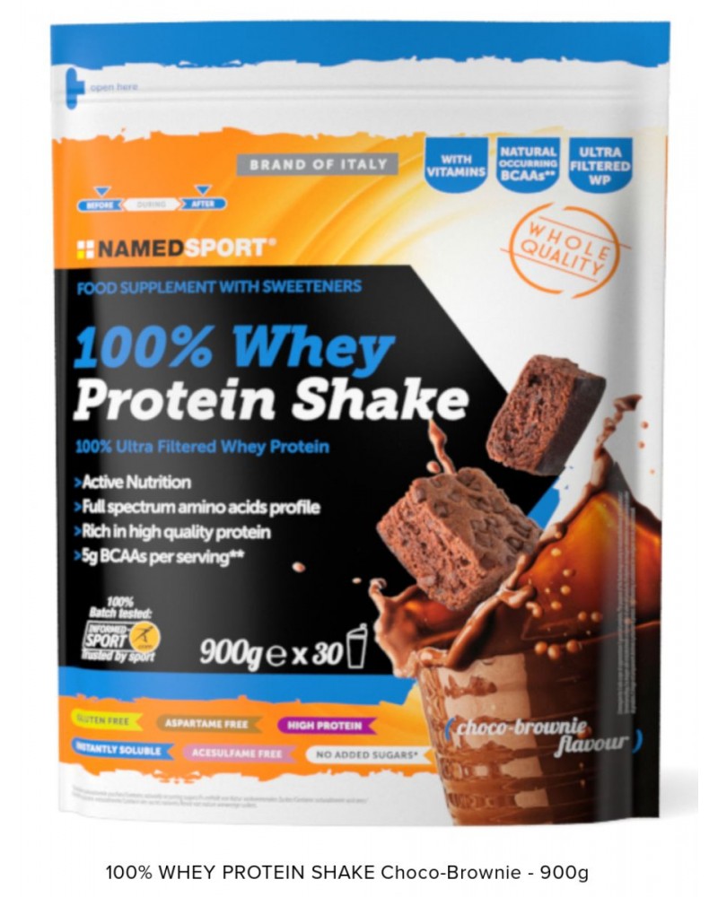 100% whey protein shake choco brownie